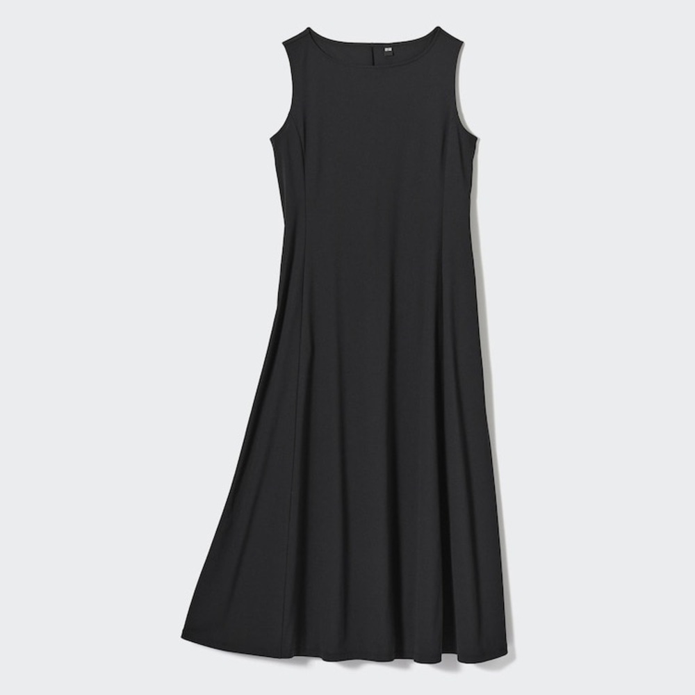 Sleeveless Dress AIRism Ultra Stretch Black Women Uniqlo